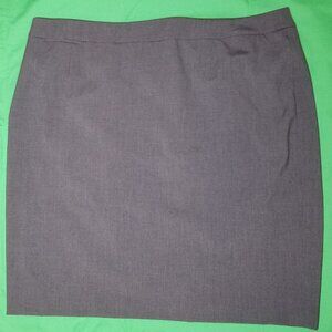 Calvin Klein Womens Plus 24W Gray Suit Skirt Pencil Slit Career City Wedding NWT
